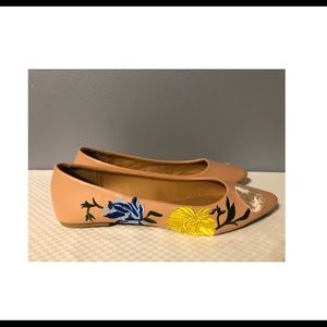 Qupid Floral Flat Shoes Size 8